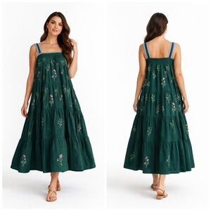 Mi Golondrina Lila Verde Arroyo Long dress Size Small NWT